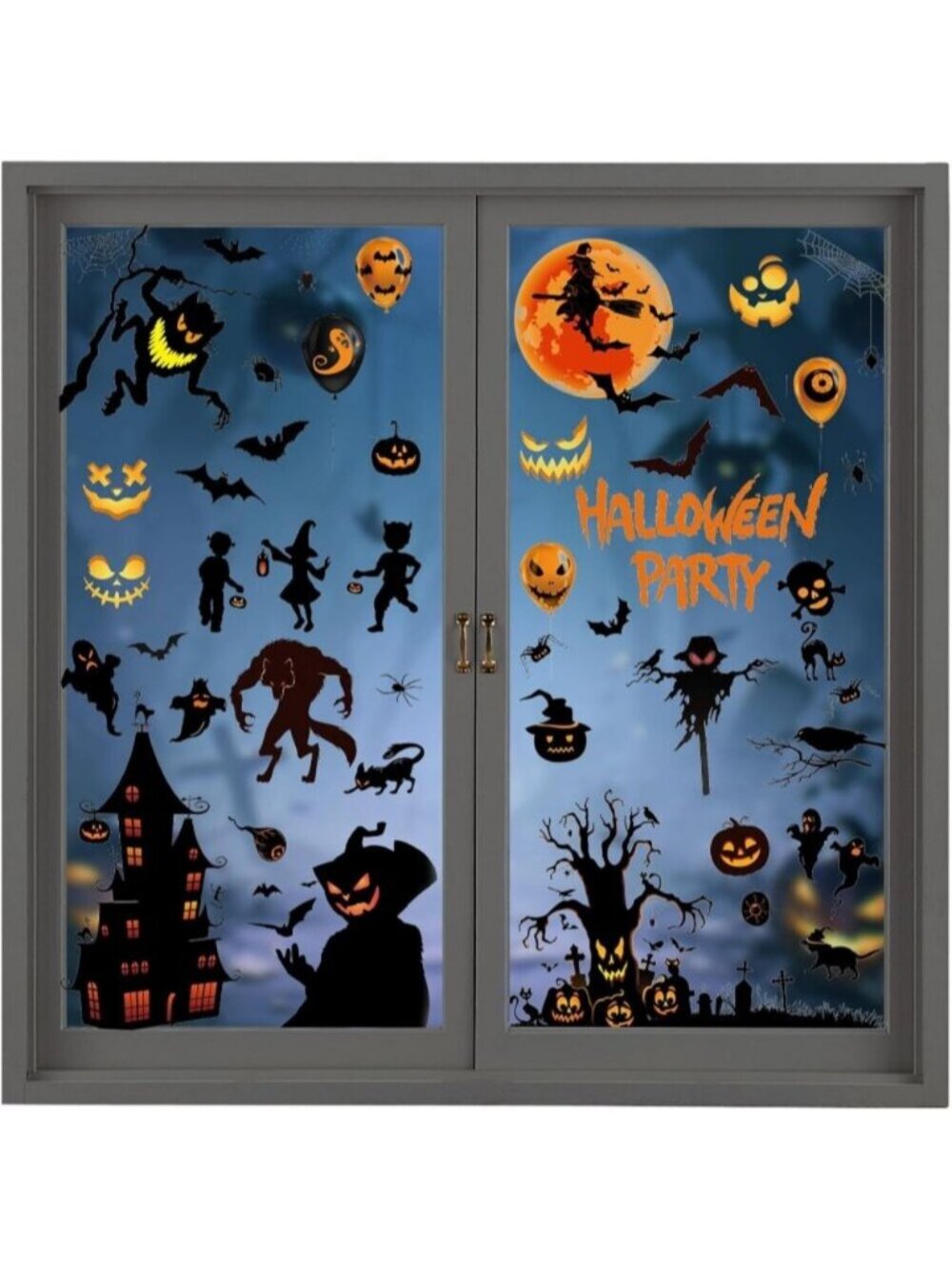 Halloween Decorations Indoor Halloween Decoration Stickers Clings Decals A Style